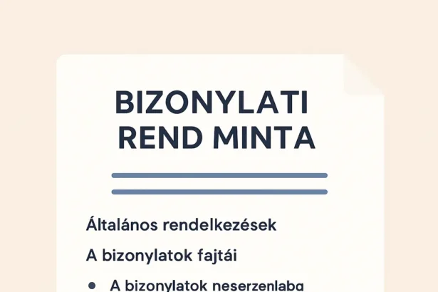 Bizonylati rend minta: Egyszerű sablon