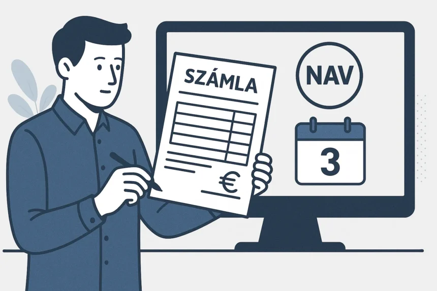 Kézi számla bejelentése a NAV felé hány napon belül esedékes? Mutatjuk