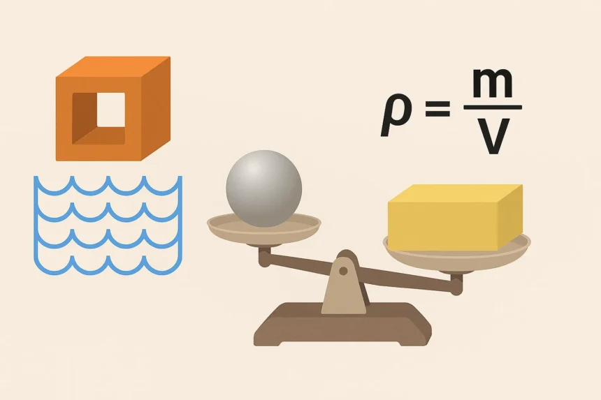 A sűrűség kiszámítása képlettel